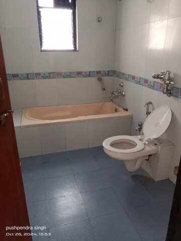 Bathroom in 3 BHK Apartment at Kapil Malhar Apartment, Baner – for Rent