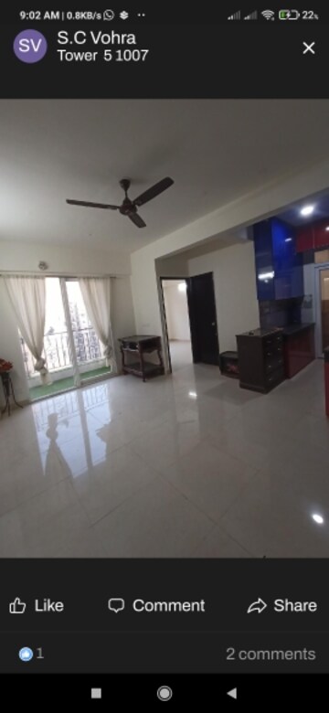 Living Room in 2 BHK Apartment at Signature The Serenas, Sohna Sector 36 – for Rent