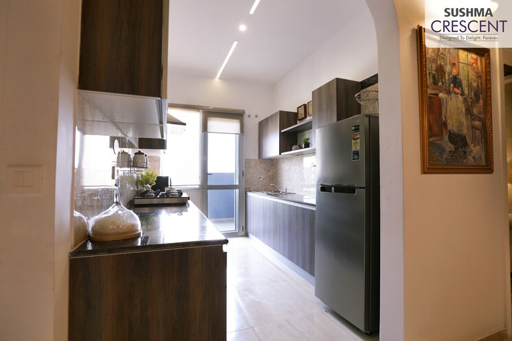 Kitchen, sushma-crescent 3 Bedroom 1590 Sq.Ft. Apartment In Dhakoli Zirakpur 7744012