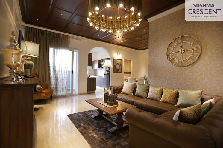 Living Room, sushma-crescent 3 Bedroom 1590 Sq.Ft. Apartment In Dhakoli Zirakpur 7744012