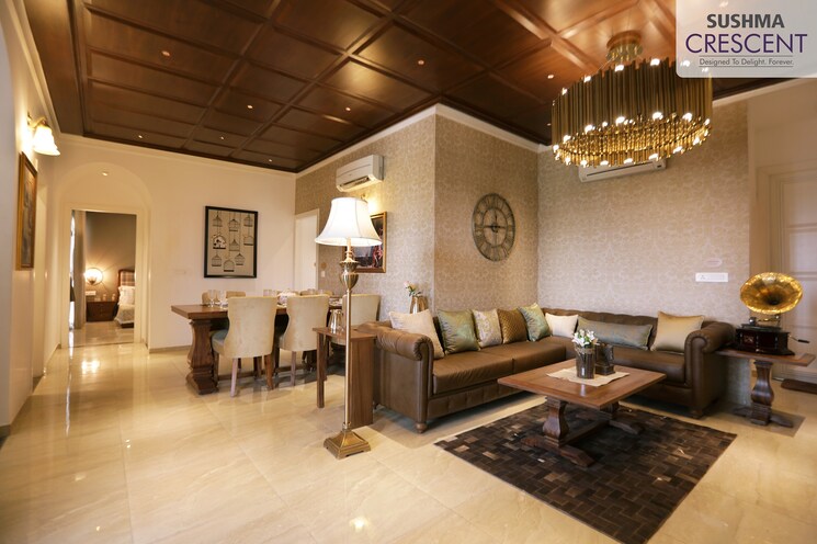 Living Room, sushma-crescent 3 Bedroom 1590 Sq.Ft. Apartment In Dhakoli Zirakpur 7744012