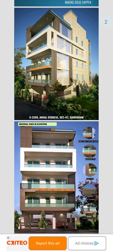 4 BHK Builder Floor – Exterior View View at Ansal Esencia - Sovereign Floors, Sector 67 - for Sale