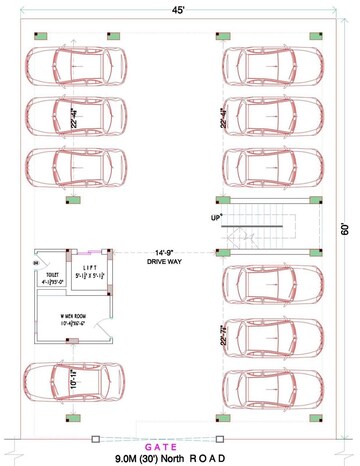 Floor Plan in 2 BHK Apartment at Manikonda – for Sale
