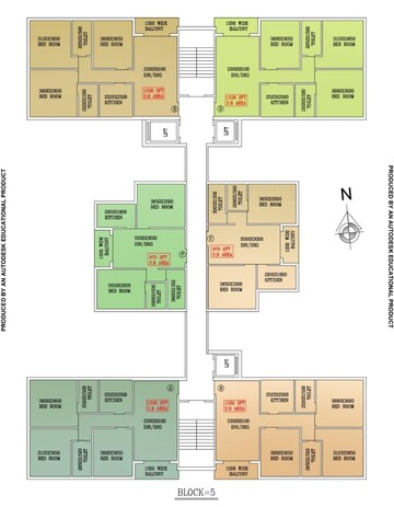 Floor Plan in 3 BHK Apartment at New Town – for Sale