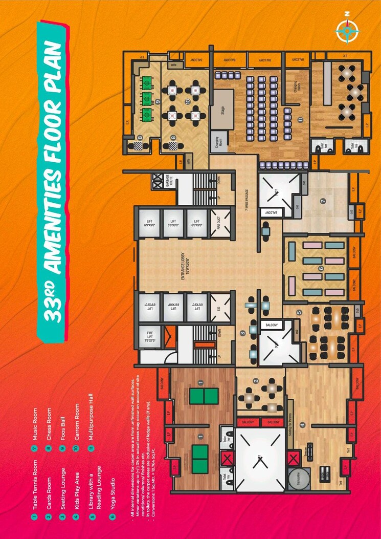 Floor Plan, trimity-stellar 2 Bedroom 1200 Sq.Ft. Apartment In Panch Pakhadi Thane 7747029