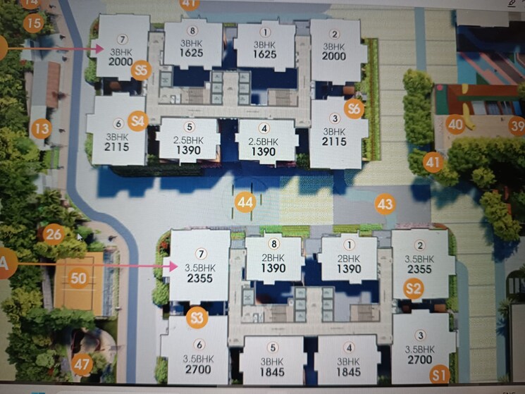 Master Plan, vision-arsha 3.5 Bedroom 2355 Sq.Ft. Apartment In Tellapur Hyderabad 7747478