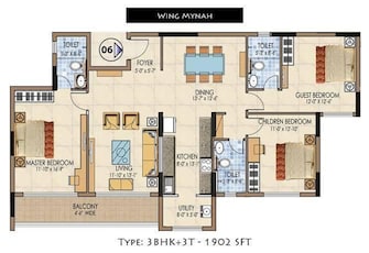 3 BHK Apartment For Resale in Salarpuria Sattva Aspire Hennur Road Bangalore  7748300