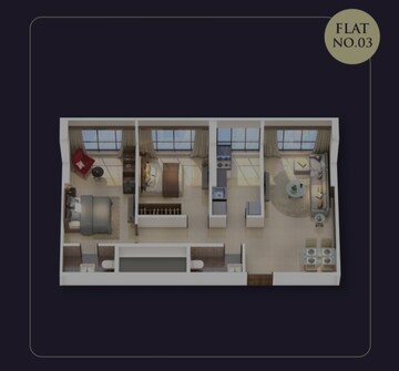 Floor Plan in 2 BHK Apartment at Goldplaza Parshwa Lotus, Byculla – for Sale