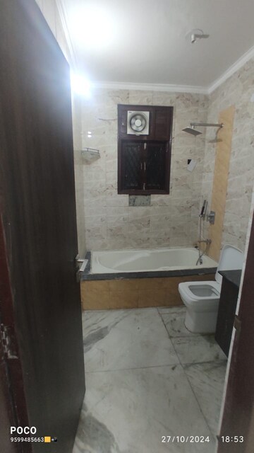 Bathroom in 2 BHK Builder Floor at Mehrauli – for Rent