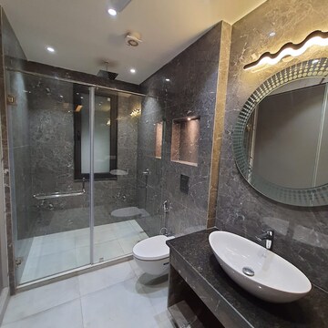 Bathroom in 4 BHK Builder Floor at Ansal Sushant Lok I, Sushant Lok I – for Rent