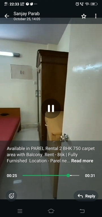 2 BHK Apartment For Rent in Ameya CHS Parel Parel Mumbai  7751420