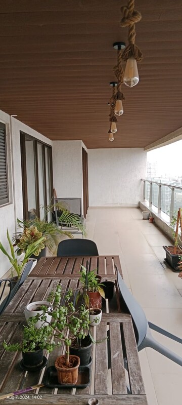 Balcony in 4 BHK Apartment at Raiaskaran Parthenon, Andheri West – for Rent