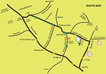  Plot – Map Location View at Mount Zoe, Sarjapur Bagalur Road - for Sale