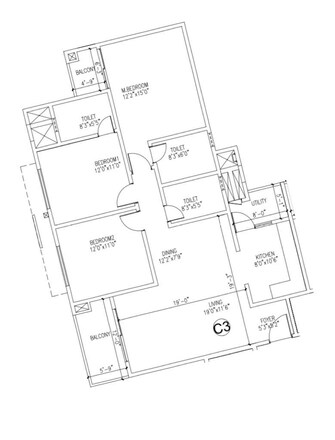 3 BHK Apartment For Resale in Puravankara Palm Beach Hennur Bangalore  7753200