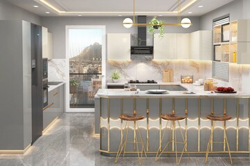 Kitchen in 4 BHK Builder Floor at Mansarover Garden – for Sale