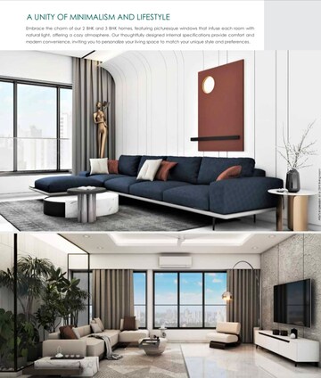 Living Room in 2 BHK Apartment at Maithili The Trellis, Kopar Khairane – for Sale