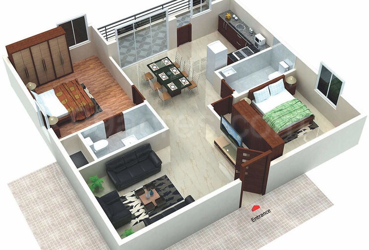 Living Room, shree-residency-apartment 2 Bedroom 914 Sq.Ft. Apartment In Kharghar Navi Mumbai 7756344