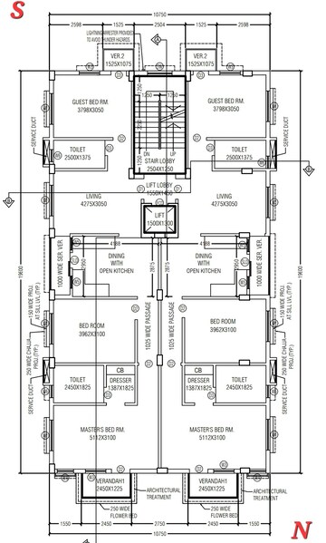 Floor Plan in 3 BHK Apartment at New Town – for Sale
