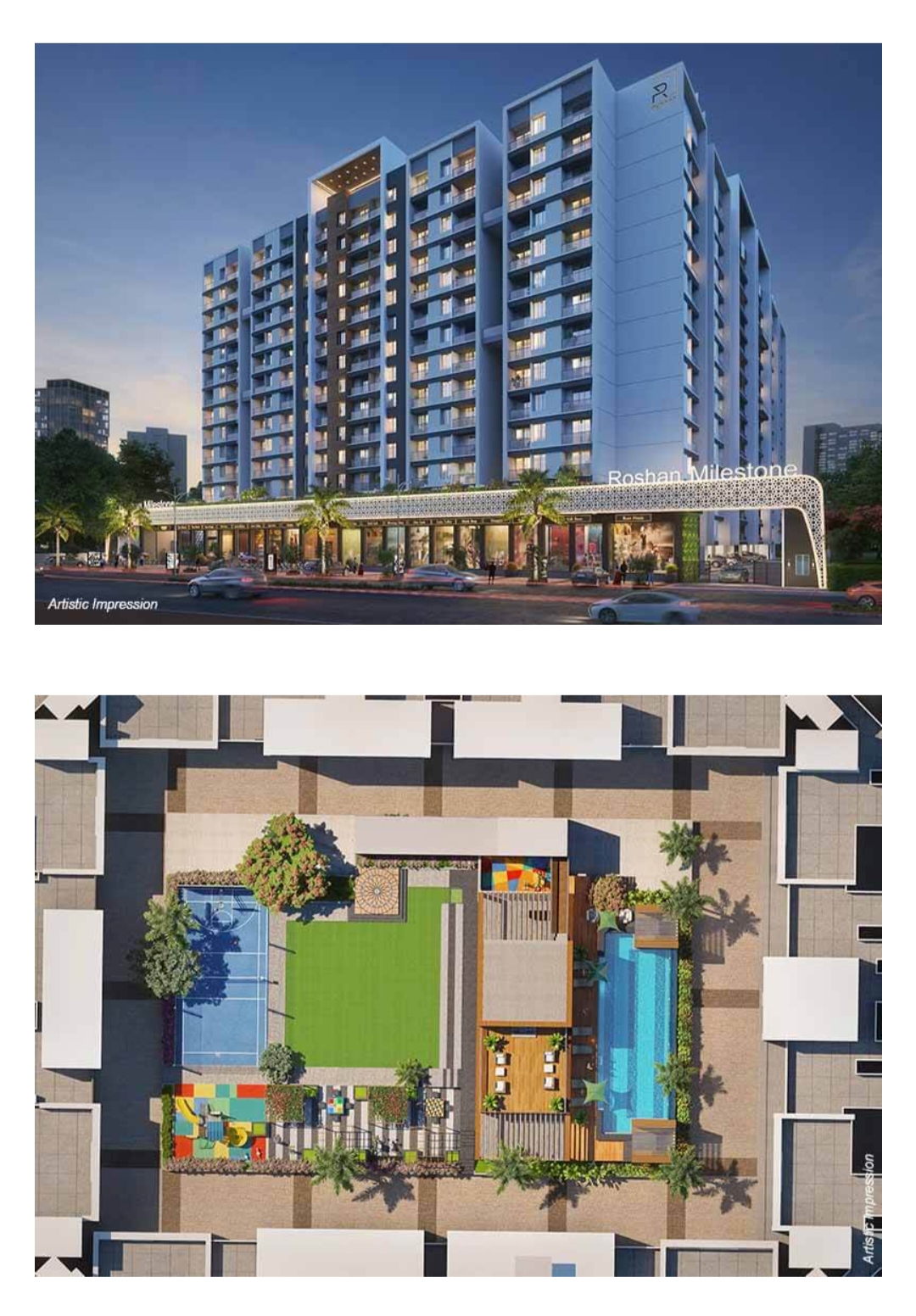 2 BHK 641 Sq.Ft. Apartment in Roshan Milestone