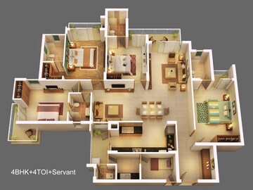 Floor Plan in 3.5 BHK Apartment at Aerocity – for Sale