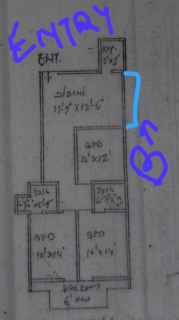 3 BHK Builder Floor – Map Location View at Nai Basti - for Sale