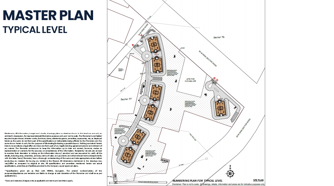 4 BHK Apartment – Map Location View at DLF Privana South, Sector 76 - for Sale