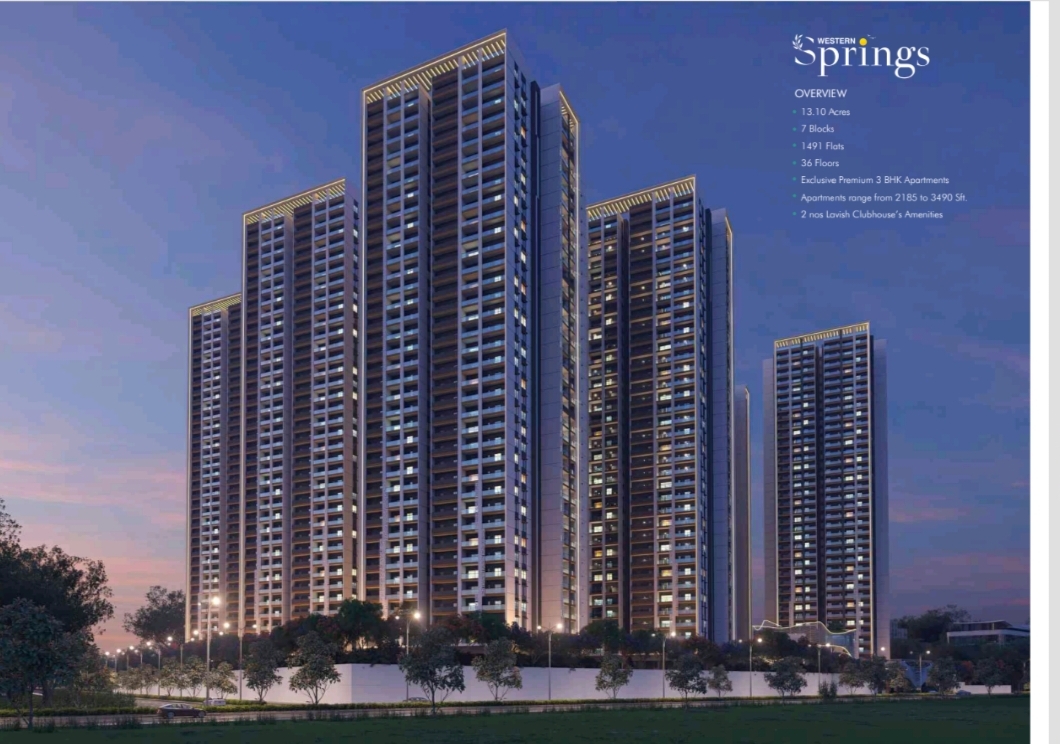 3 BHK + Pooja Room,Servant Room,Study Room,Extra Room Apartment For Sale in Western Springs In Nanakr