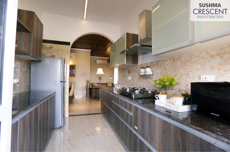 Kitchen, sushma-crescent 2 Bedroom 1310 Sq.Ft. Apartment In Dhakoli Village Zirakpur 7768542