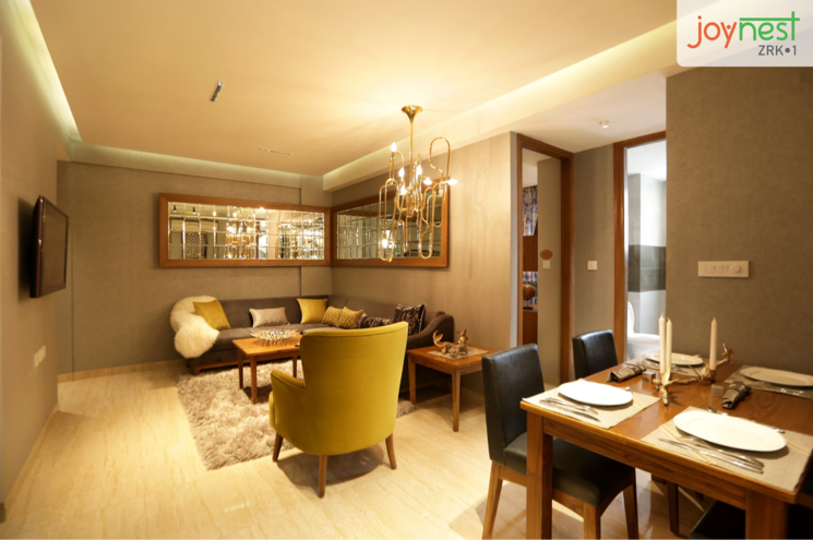 Living Room, sushma-joynest-zrk 3 Bedroom 1350 Sq.Ft. Apartment In Ghazipur Zirakpur 7768556