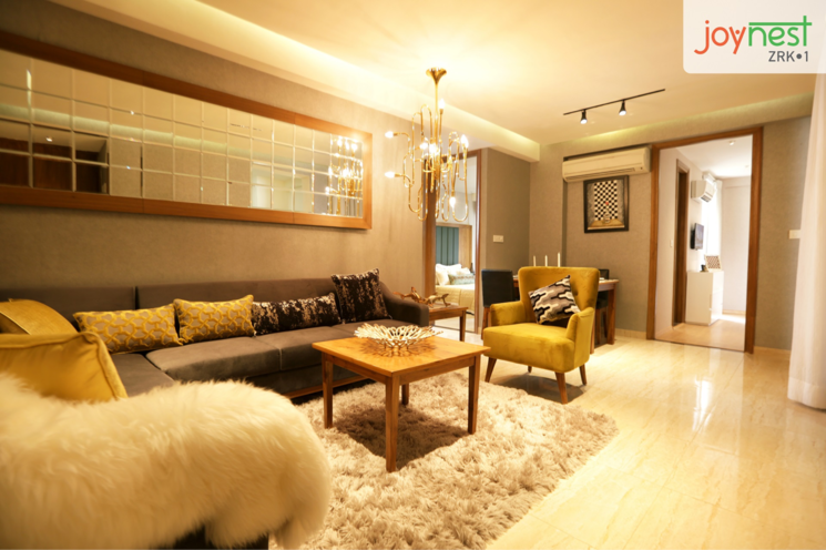 Living Room, sushma-joynest-zrk 3 Bedroom 1350 Sq.Ft. Apartment In Ghazipur Zirakpur 7768556