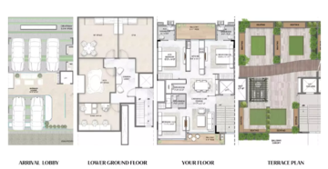 Floor Plan in 3 BHK Builder Floor at Smart World Gems, Sector 89 – for Sale