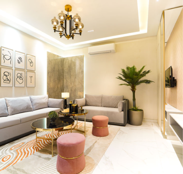 Living Room in 3 BHK Builder Floor at Smart World Gems, Sector 89 – for Sale