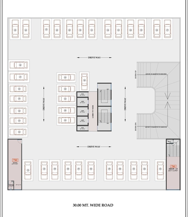 Floor Plan, millennium-flora 3 Bedroom 1535 Sq.Ft. Apartment In New Panvel Sector 17 Navi Mumbai 7769915