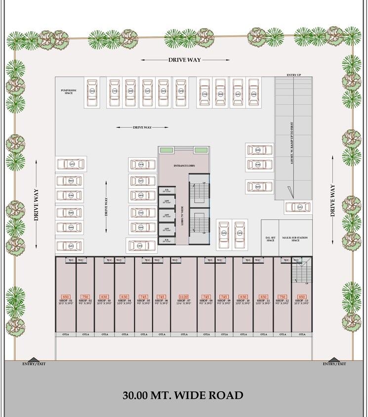 Floor Plan, millennium-flora 3 Bedroom 1535 Sq.Ft. Apartment In New Panvel Sector 17 Navi Mumbai 7769915