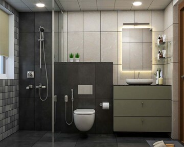 Bathroom in 3 BHK Apartment at Anvita High 9, Kollur – for Sale