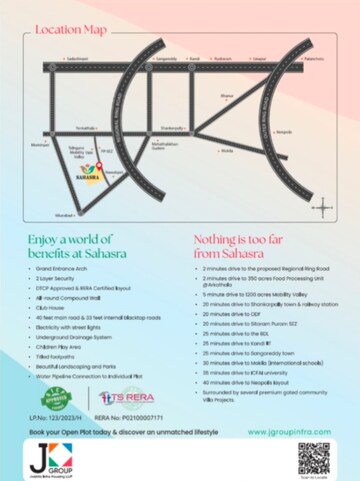  Plot – Map Location View at Nawabpet - for Sale