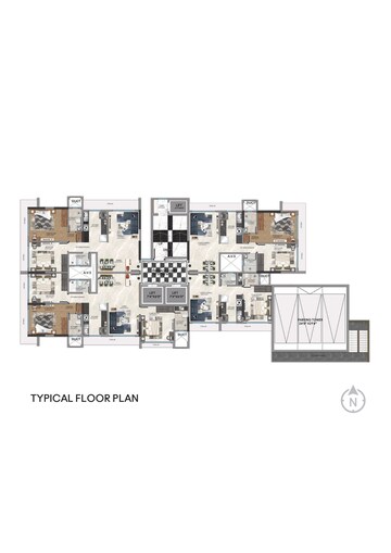 Floor Plan in 3 BHK Apartment at Sanghvi Crystal, Goregaon West – for Sale