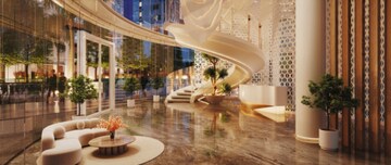 Living Room in 4 BHK Apartment at The Trilight, Kokapet – for Sale