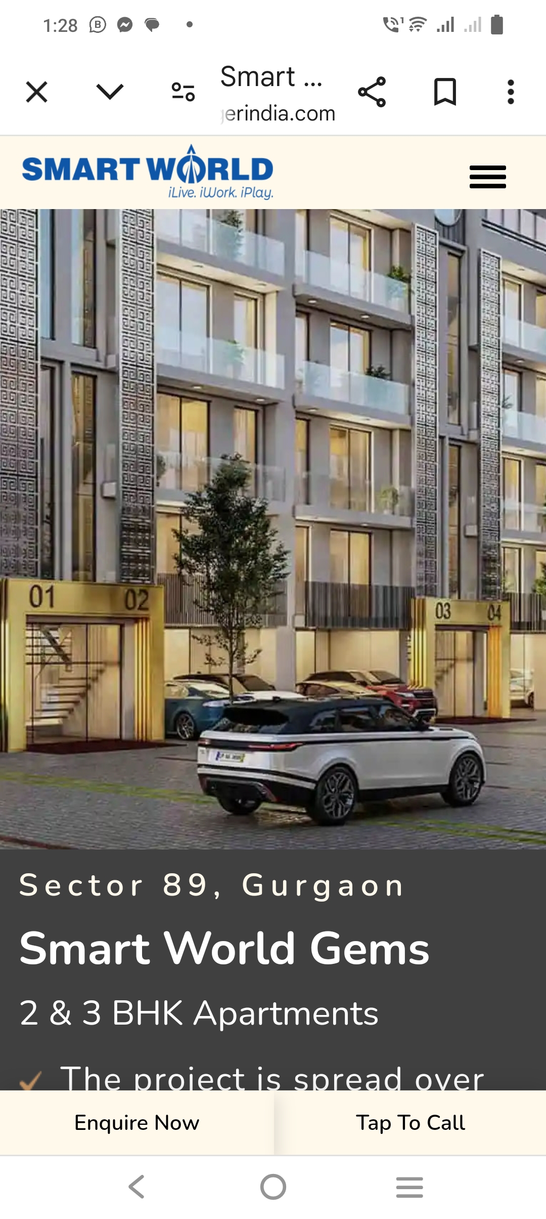 3 BHK Builder Floor For Sale in Smart World Gems