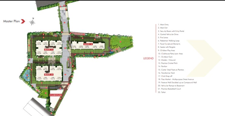 Master Plan, poulomi-avante 3 Bedroom 2130 Sq.Ft. Apartment In Kokapet Hyderabad 7772068
