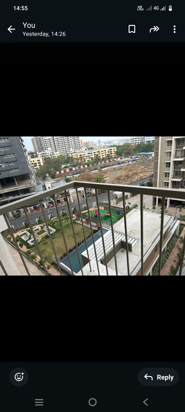 Balcony, adi-w-57 1 Bedroom 660 Sq.Ft. Apartment In Wakad Pune 7772210