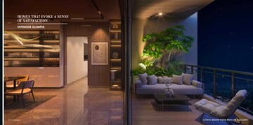 Living Room in 3 BHK Apartment at Aurobindo The Regent, Kondapur – for Sale