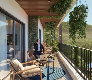 Balcony in 3 BHK Apartment at Hirize Elysia, Kokapet – for Sale