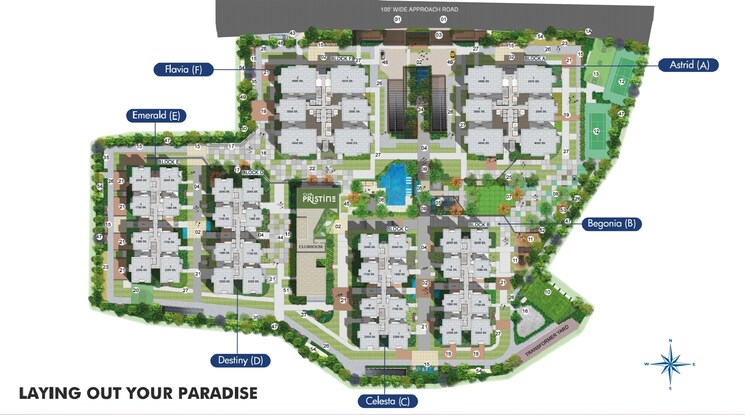 Master Plan, rajapushpa-pristinia 2 Bedroom 1380 Sq.Ft. Apartment In Kokapet Hyderabad 7772618
