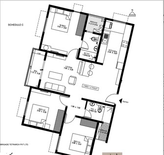 3 BHK Apartment For Resale in Brigade El Dorado Krypton  Bagaluru  Bangalore  7772849