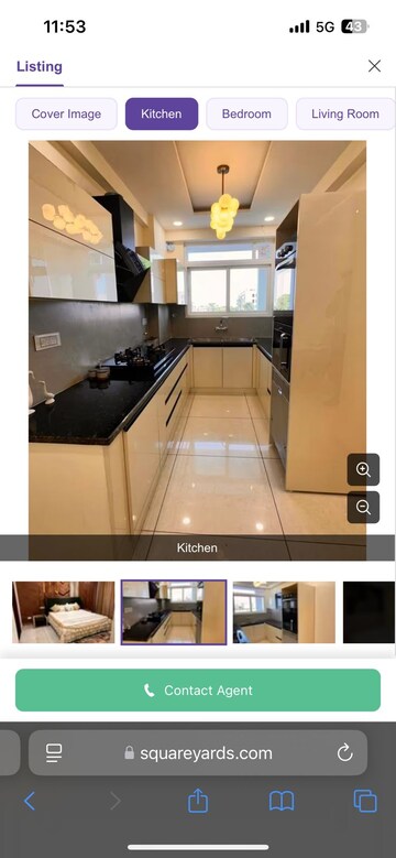 Kitchen in 3 BHK Builder Floor at Sector 40 – for Sale