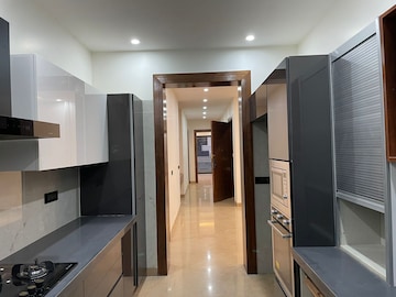 Kitchen in 4 BHK Builder Floor at Sushant Lok I – for Rent