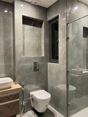 Bathroom in 4 BHK Builder Floor at Sushant Lok I – for Rent