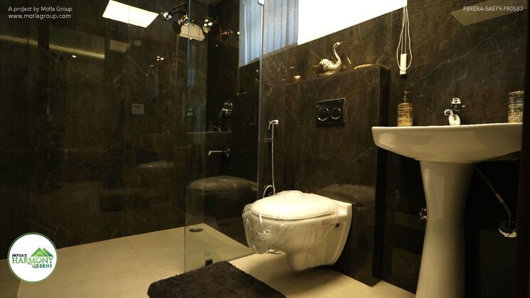 Bathroom, motia-z-harmony-greens 3 Bedroom 1950 Sq.Ft. Apartment In Dhakoli Zirakpur 7776775