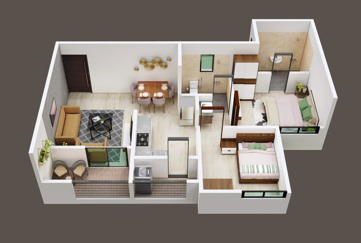 Floor Plan, classic-niyati 2 Bedroom 1200 Sq.Ft. Apartment In Wagholi Pune 7778323